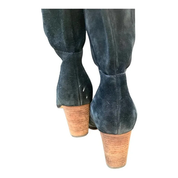 Cole Haan Black Suede Nike Air heeled boot size 7 b - Picture 4 of 6